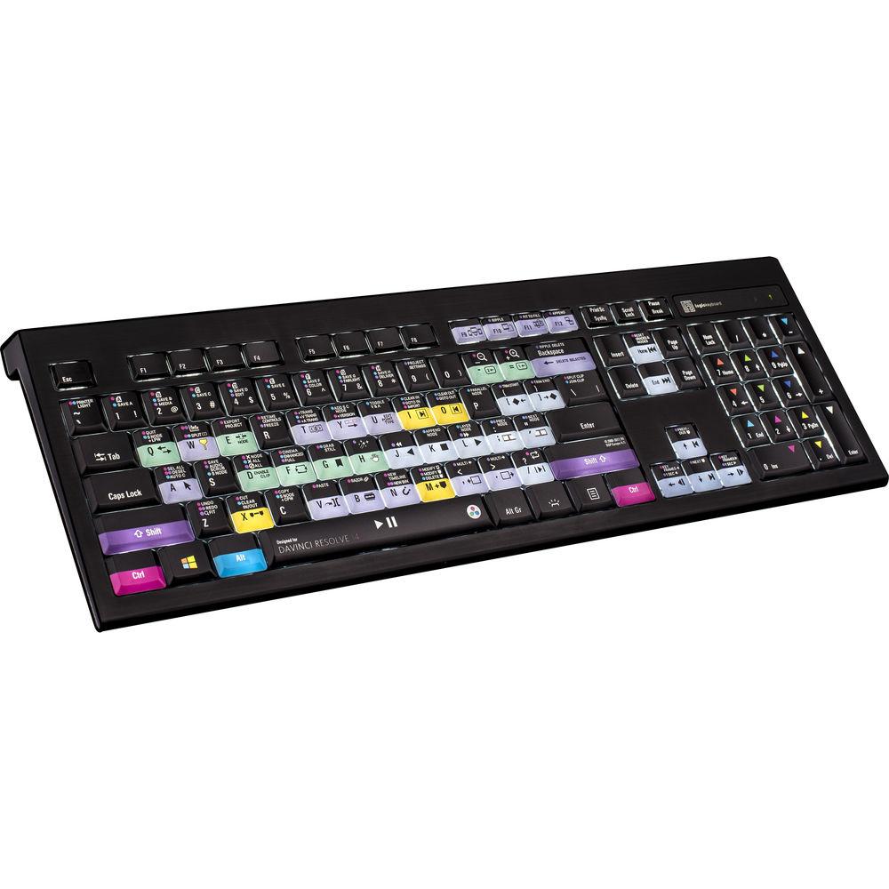 LogicKeyboard Astra Series Blackmagic DaVinci Resolve 14 Backlit PC Keyboard