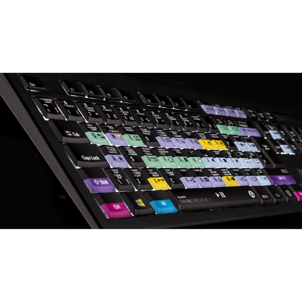 LogicKeyboard Astra Series Blackmagic DaVinci Resolve 14 Backlit PC Keyboard