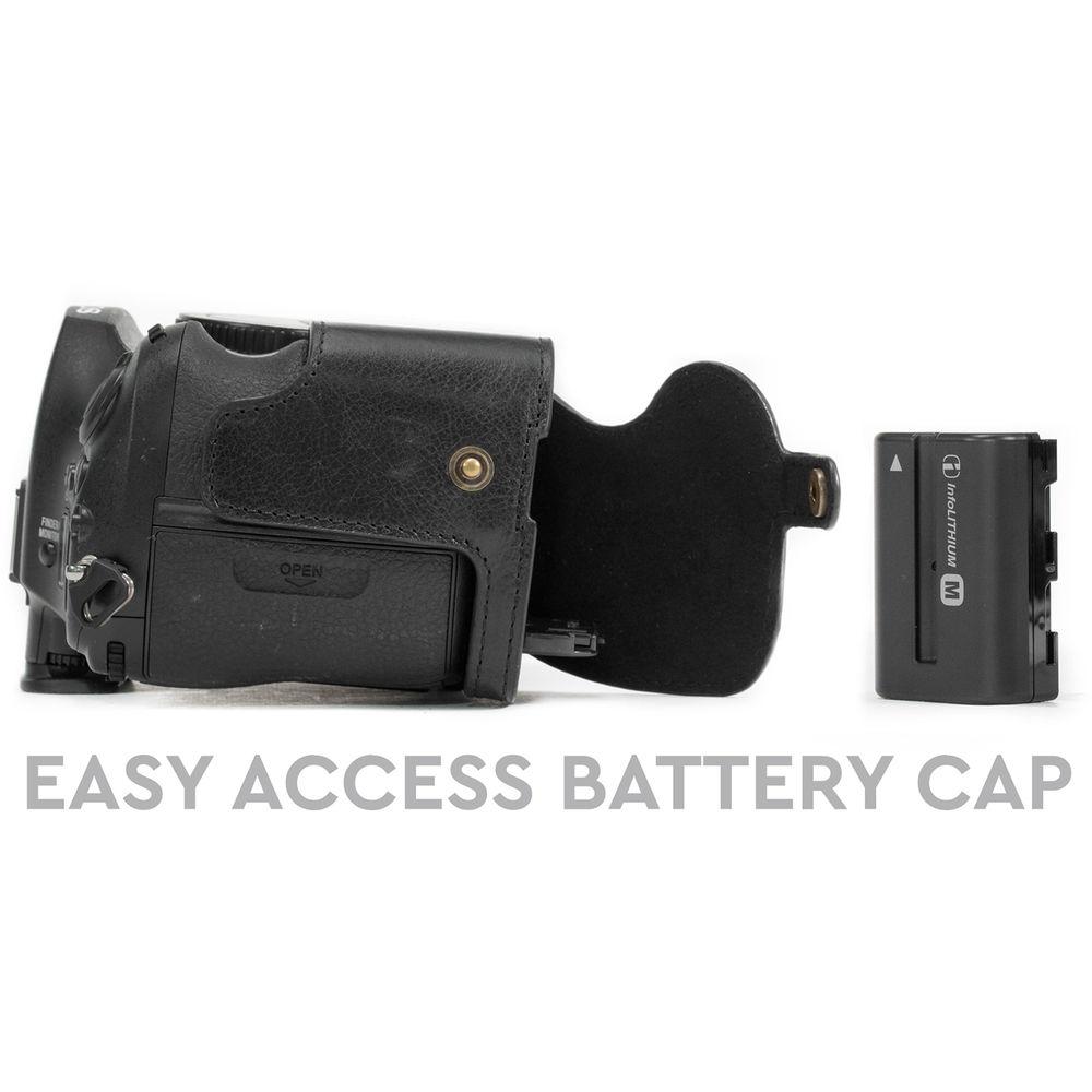 MegaGear Ever Ready Leather Half Case and Strap for Sony Alpha a99 II