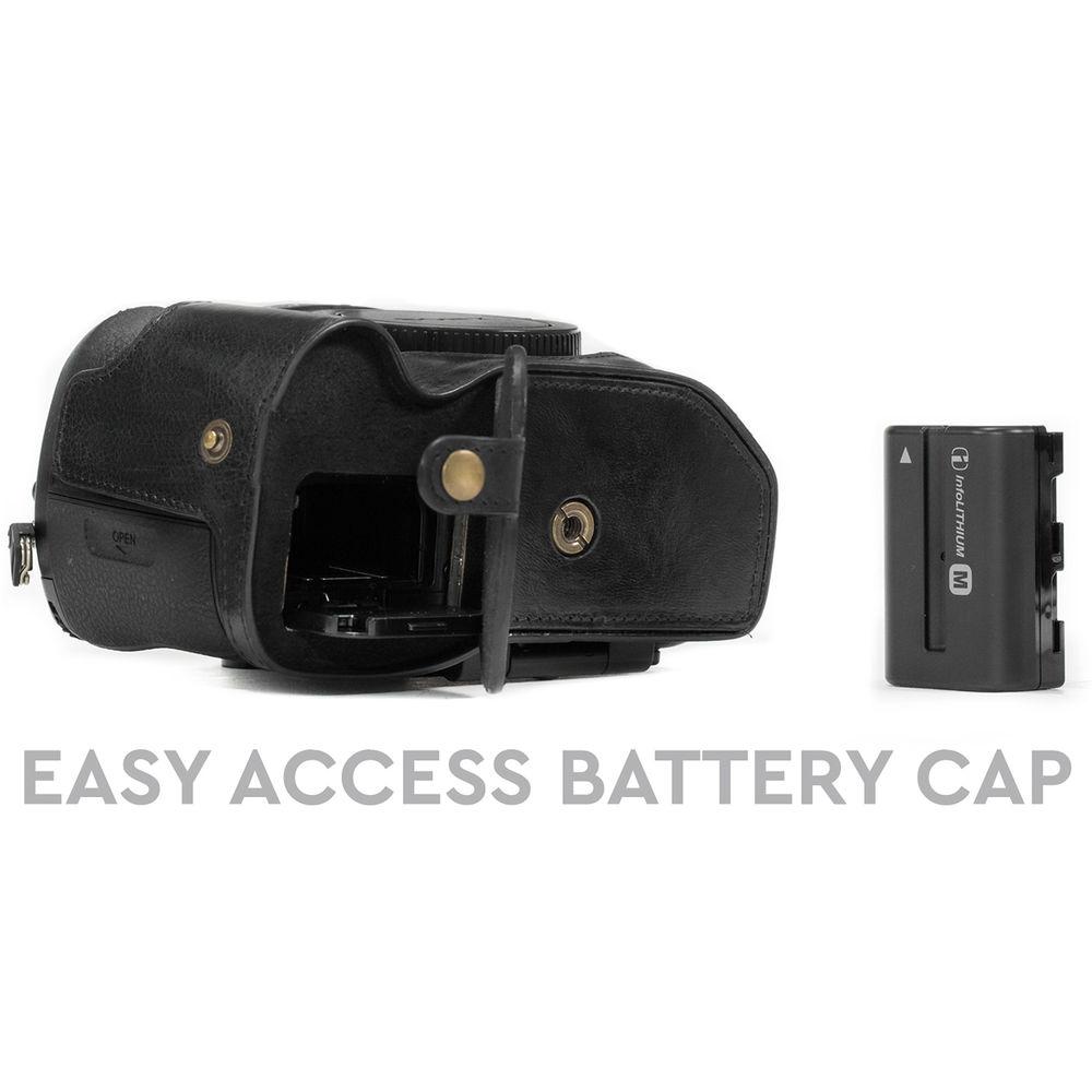 MegaGear Ever Ready Leather Half Case and Strap for Sony Alpha a99 II