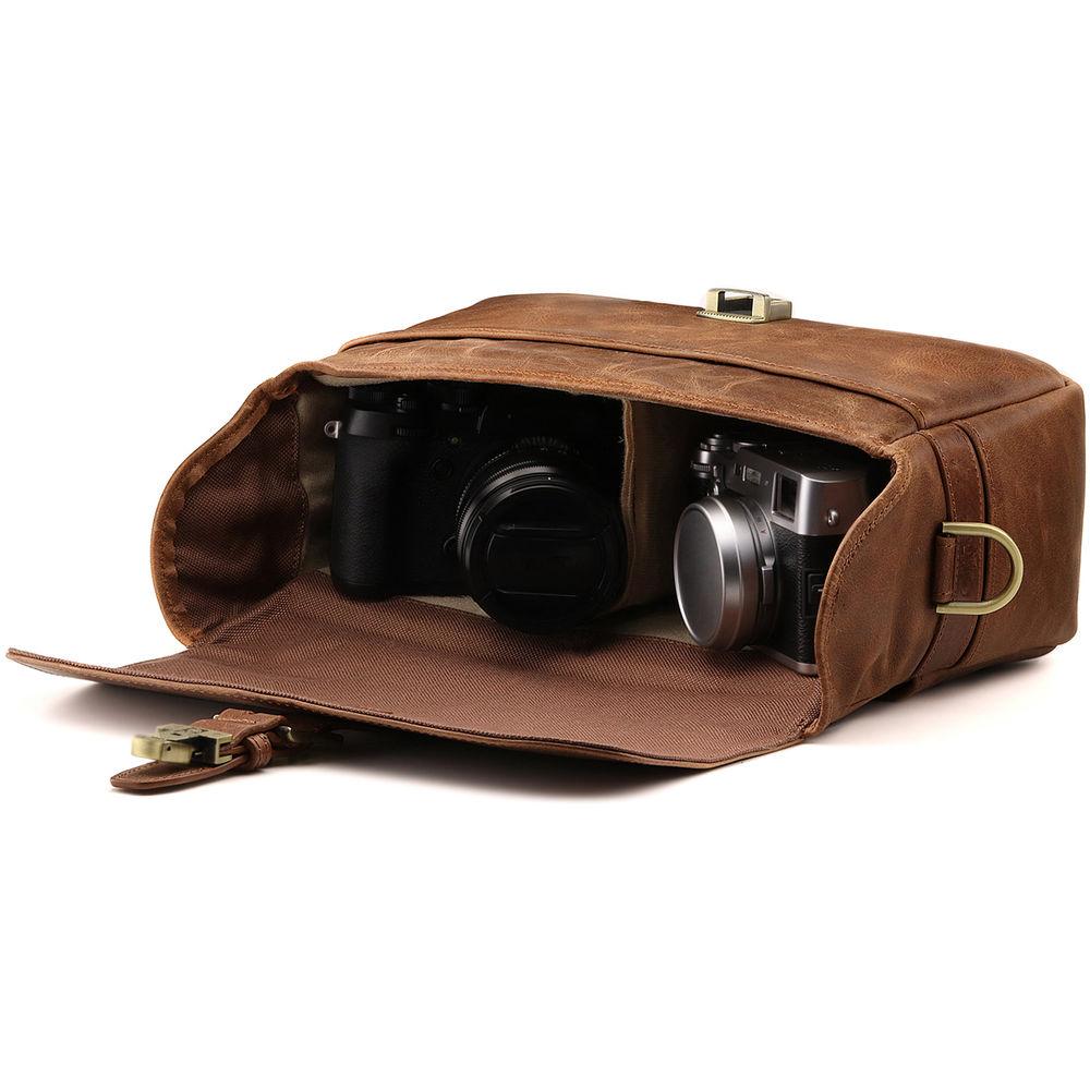 MegaGear Leather Camera Messenger Bag