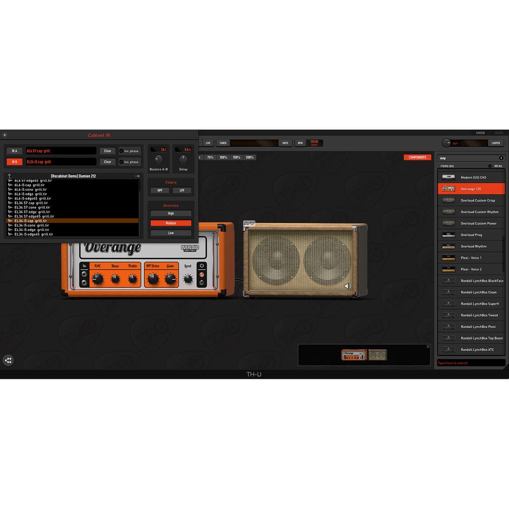 Overloud TH-U Upgrade - Amplifier Modeling Software