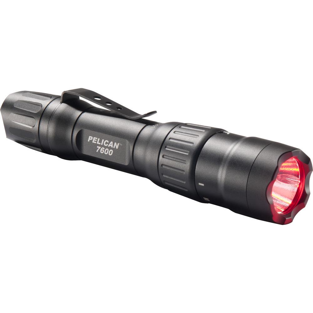 Pelican 7600WRB 3-Color LED Rechargeable Li-Ion Tactical Flashlight