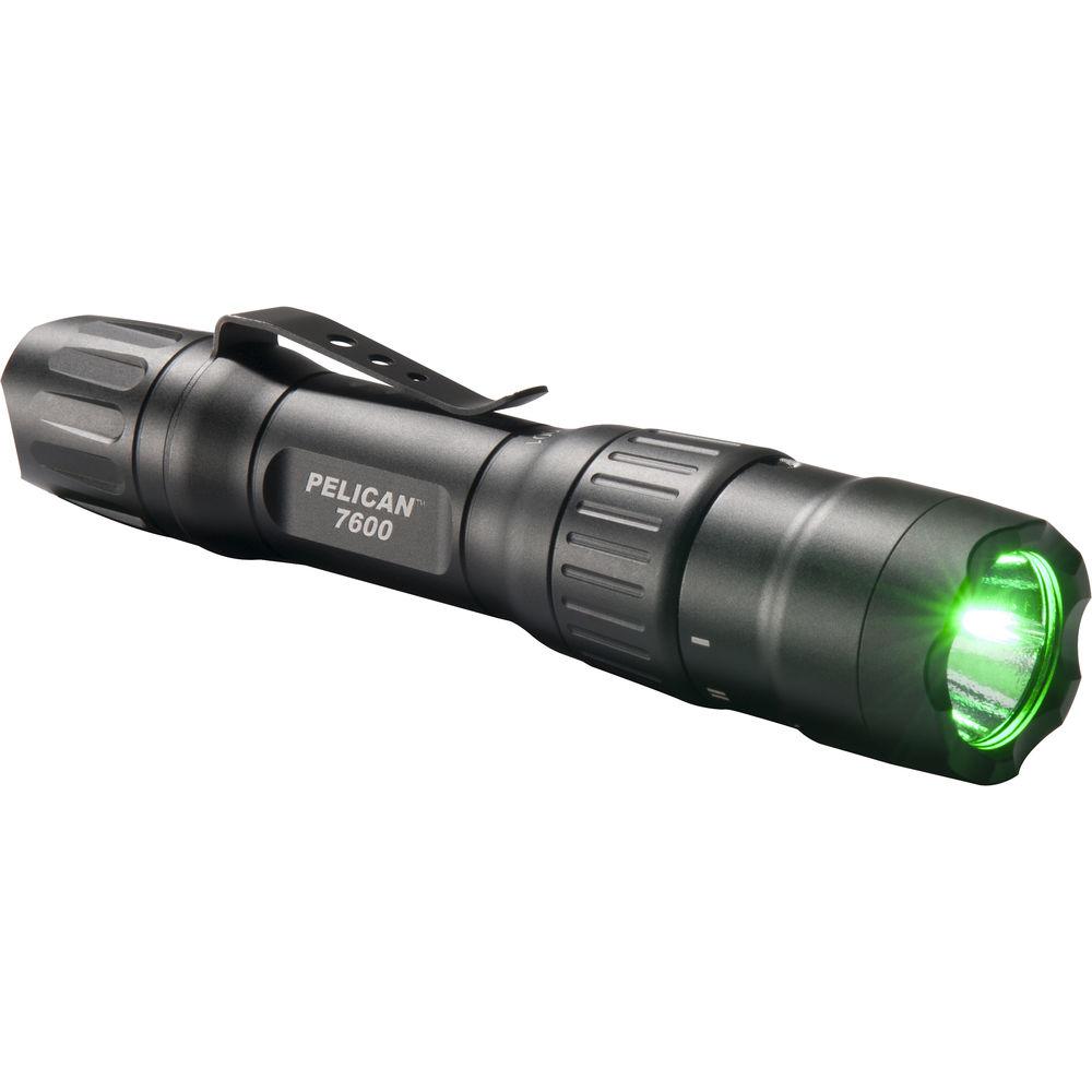 Pelican 7600WRB 3-Color LED Rechargeable Li-Ion Tactical Flashlight