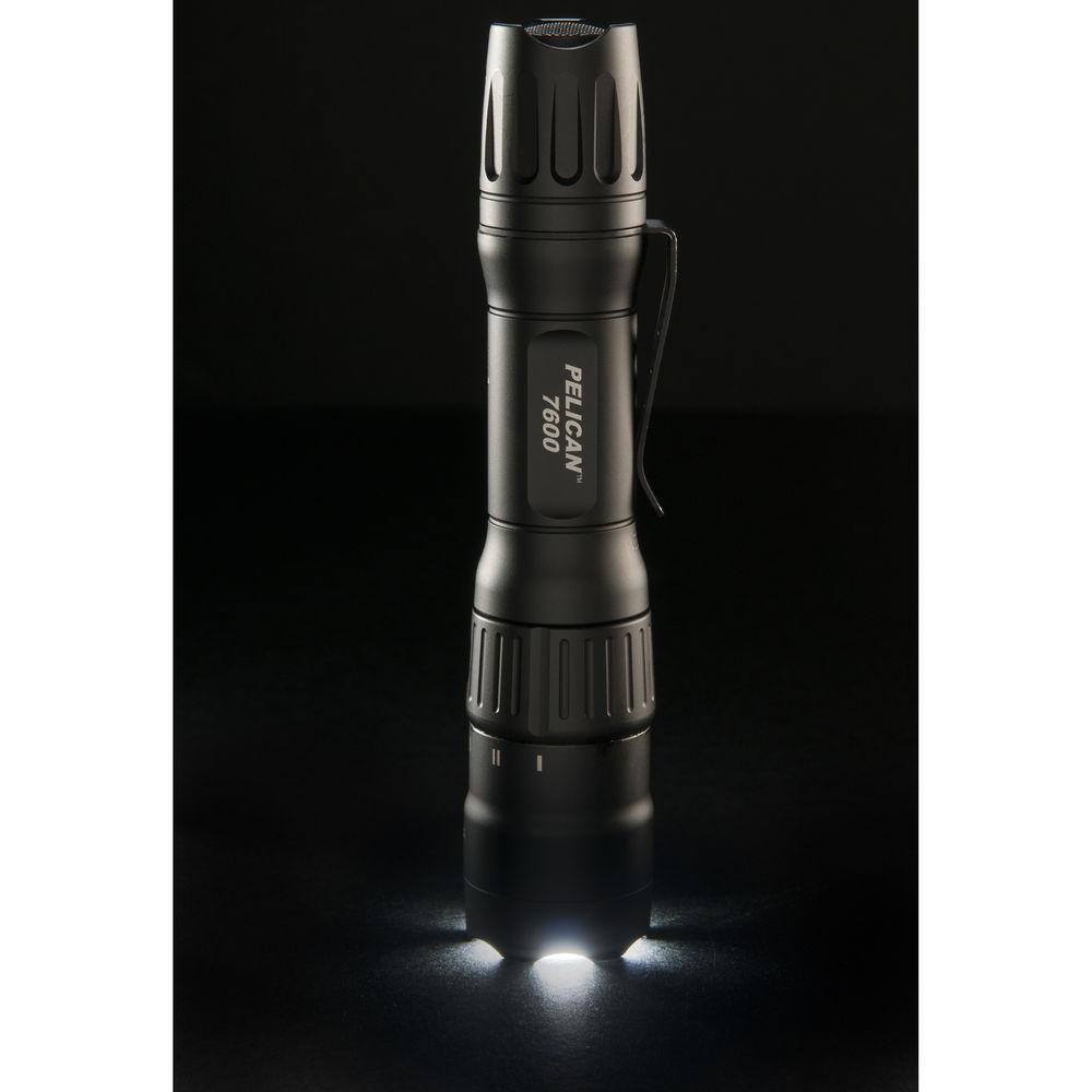 Pelican 7600WRB 3-Color LED Rechargeable Li-Ion Tactical Flashlight