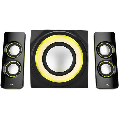 Cyber Acoustics CA-3712BT 2.1-Channel Bluetooth Speaker System with LED Lighting