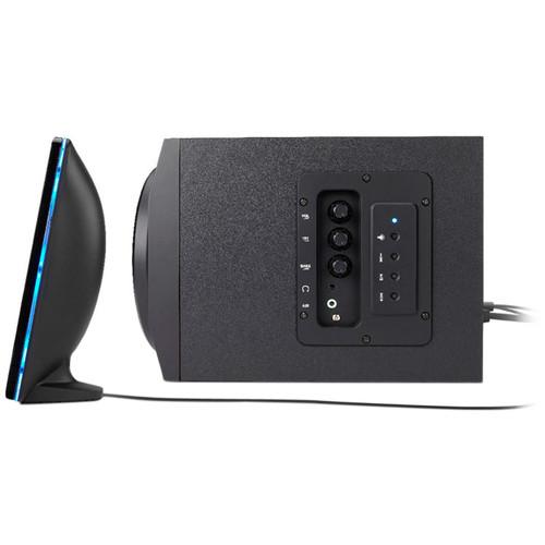 Cyber Acoustics CA-3712BT 2.1-Channel Bluetooth Speaker System with LED Lighting