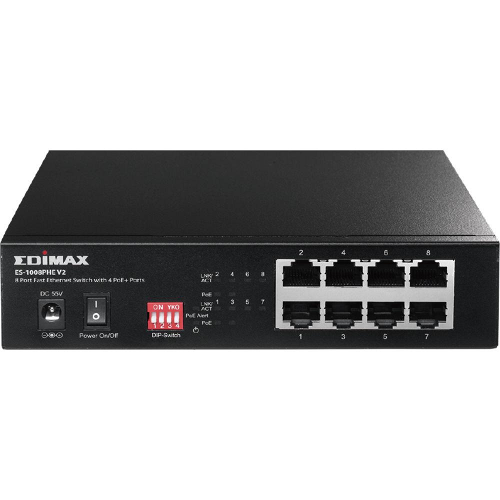 EDIMAX Technology ES-1008PHE V2 8-Port Fast Ethernet Long Range PoE Managed Switch