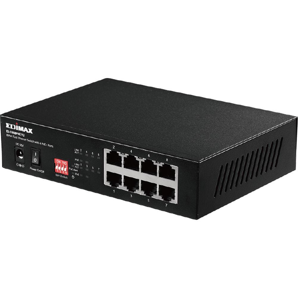 EDIMAX Technology ES-1008PHE V2 8-Port Fast Ethernet Long Range PoE Managed Switch