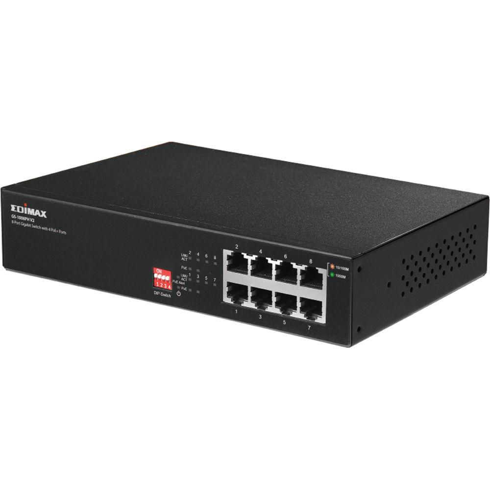 EDIMAX Technology GS-1008PH V2 8-Port Gigabit Ethernet Long Range PoE Managed Switch