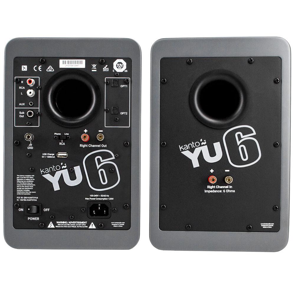 Kanto Living YU6 2-Way Powered Bookshelf Speakers