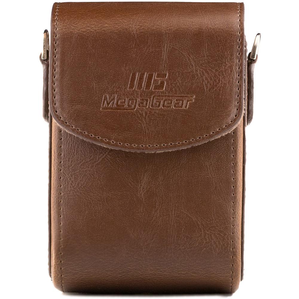MegaGear Leather Camera Case with Strap for Panasonic Lumix ZS200, TZ200, Leica C-Lux