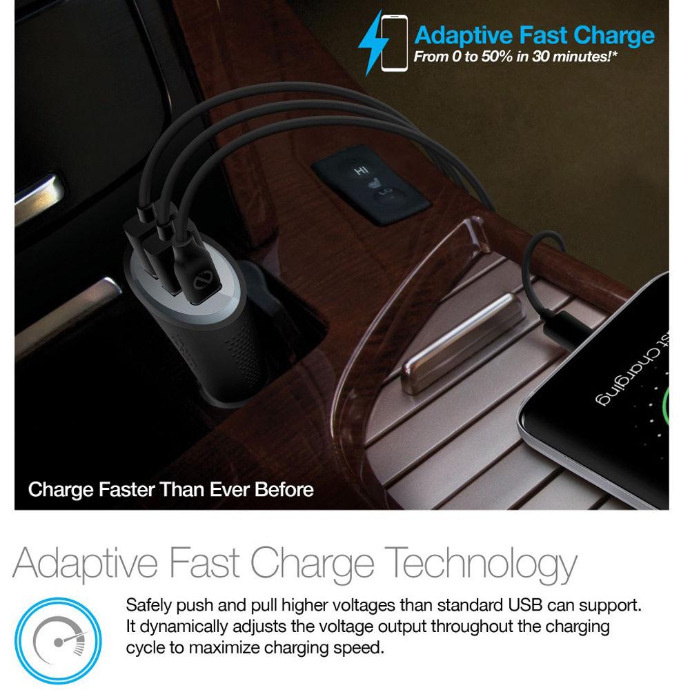 Naztech Power T3 Xtreme 3-Port USB Type-C PD Car Charger