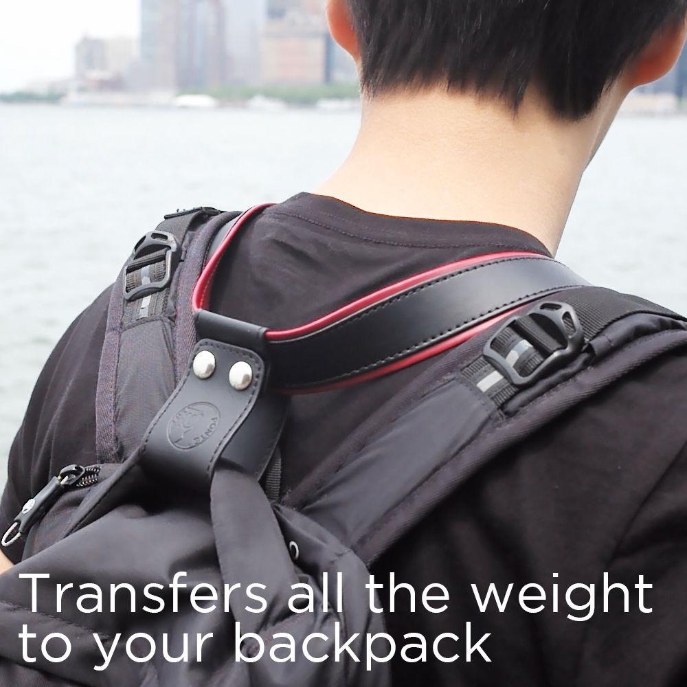 PONTE Leather Co Red Leather Camera Lift-Strap