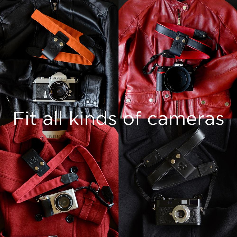 PONTE Leather Co Red Leather Camera Lift-Strap, PONTE, Leather, Co, Red, Leather, Camera, Lift-Strap