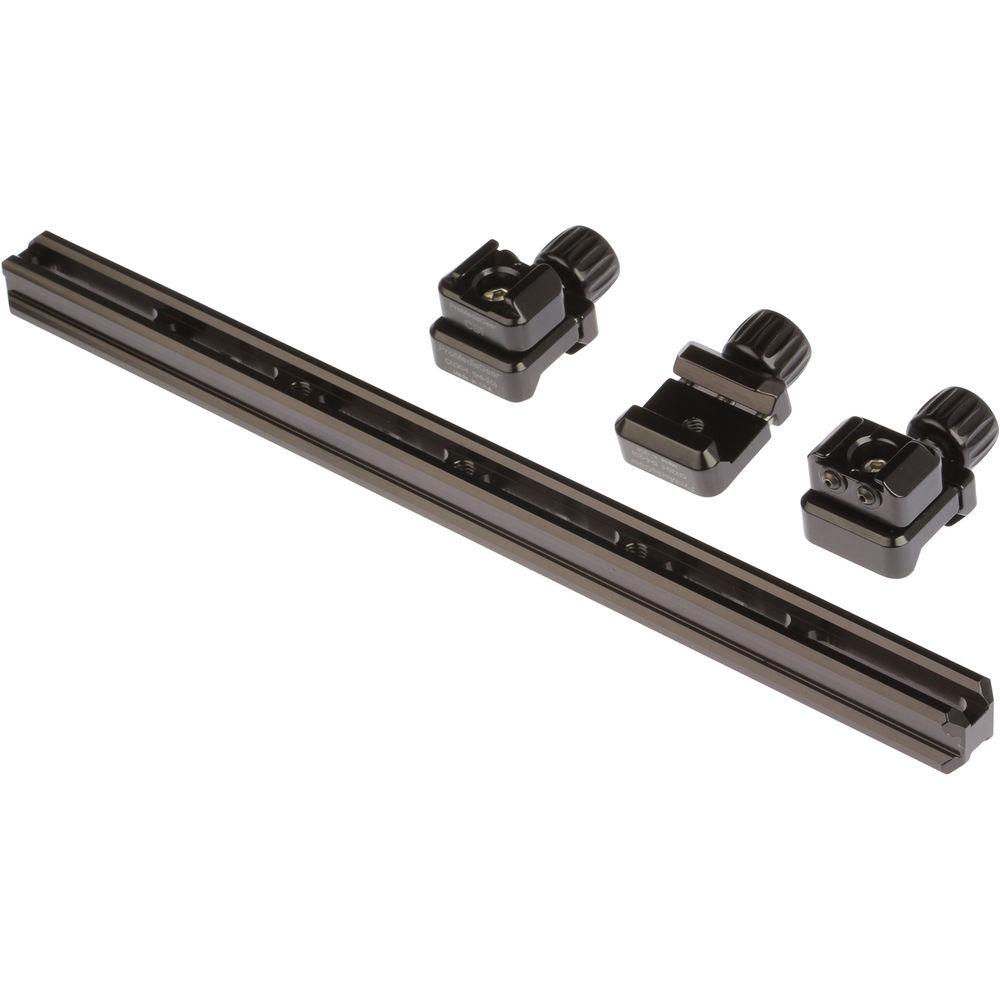 ProMediaGear 12" NATO Rail with Three Clamps & Two Cold Shoes for VRH21 22 23 Video Rig