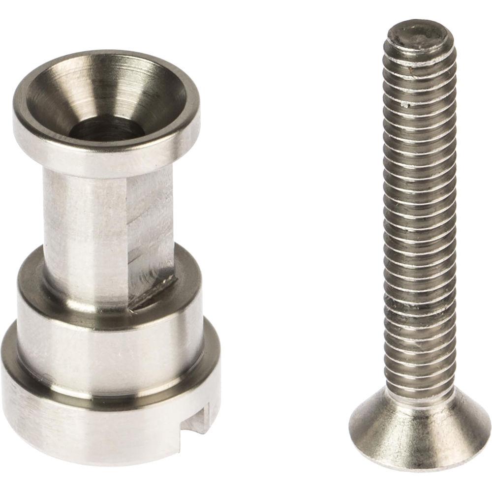 ProMediaGear 5 8" Stainless Steel Light Spigot Adapter with 1 4"-20 Top Mounted Screw