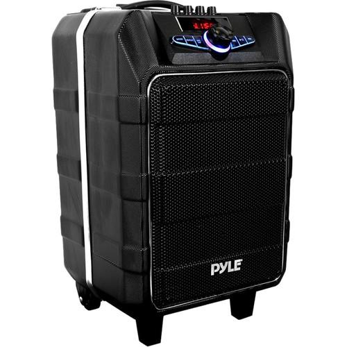 Pyle Pro 8" Active Portable Bluetooth Stereo Loudspeaker with Karaoke Microphone