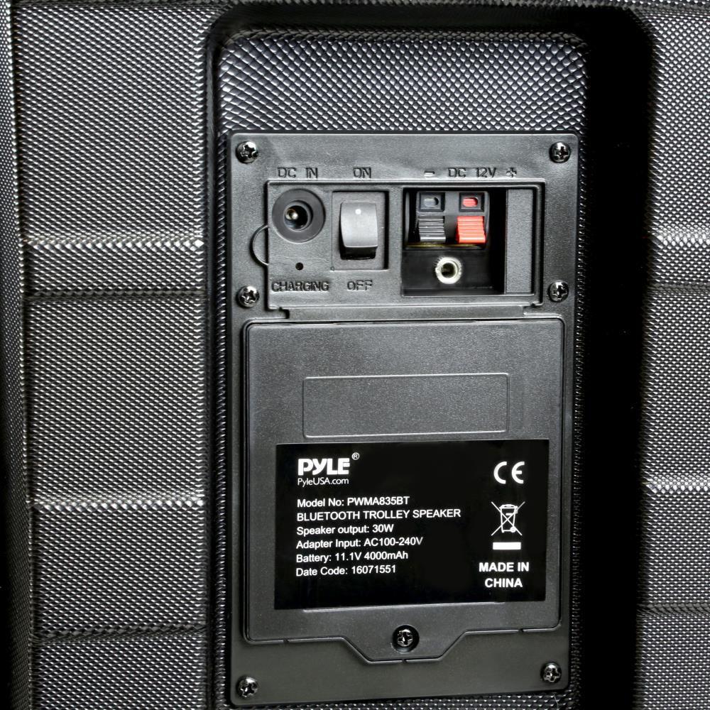 Pyle Pro 8" Active Portable Bluetooth Stereo Loudspeaker with Karaoke Microphone