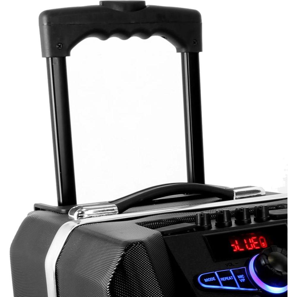 Pyle Pro 8" Active Portable Bluetooth Stereo Loudspeaker with Karaoke Microphone