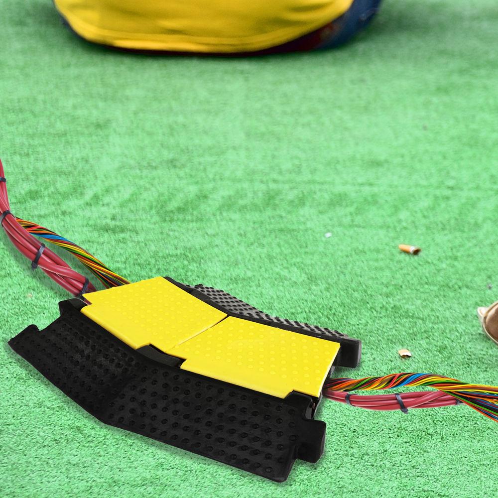 Pyle Pro PCBLCO32 Two-Channel Left-Turn Cable Protective Cover Ramp