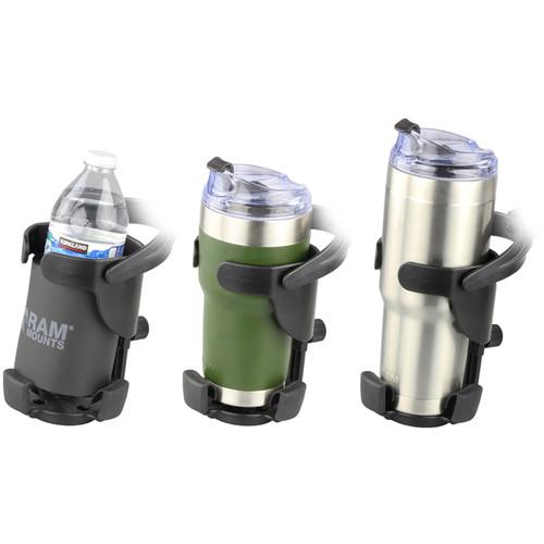 RAM MOUNTS RAM Level Cup XL with 0.75 to 1" Torque Rail Base and Short Arm