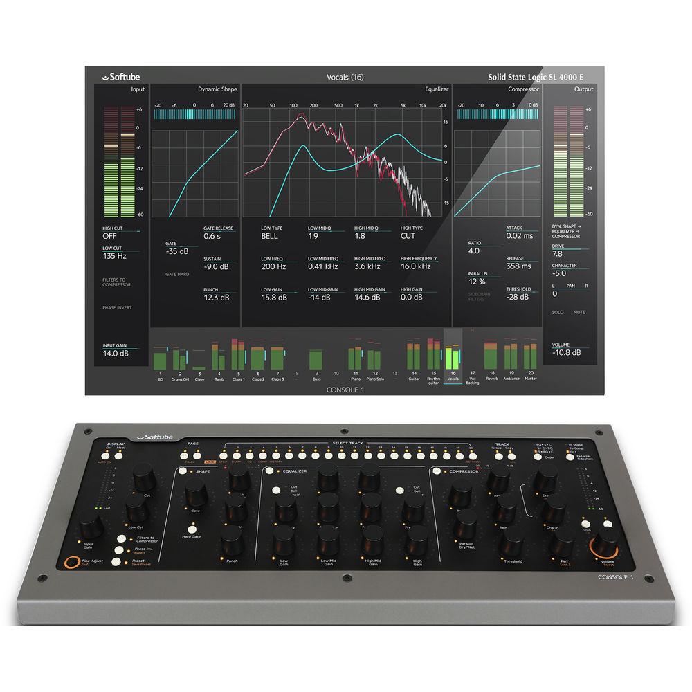 Softube Console 1 MKII Hardware and Software Mixer with Integrated UAD Control