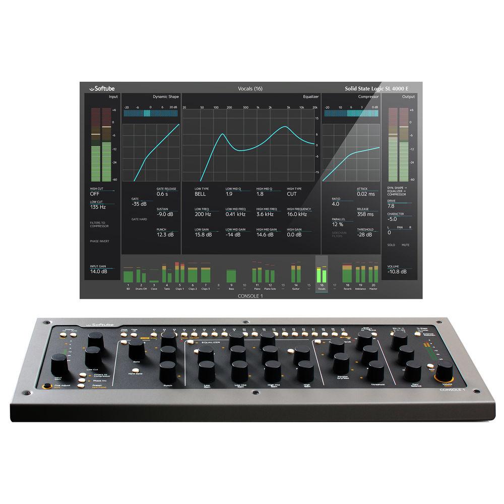 Softube Console 1 MKII Hardware and Software Mixer with Integrated UAD Control