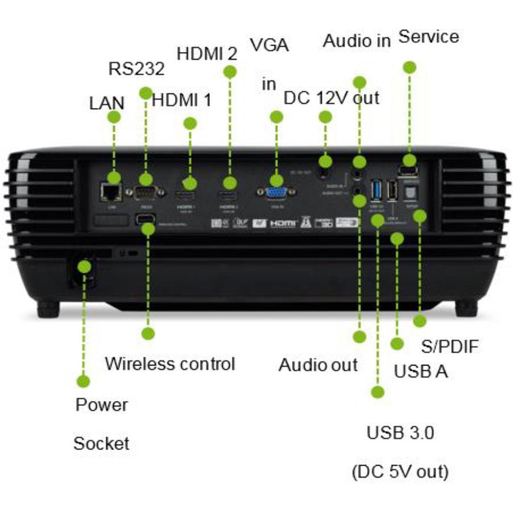 Acer V6820i XPR 4K UHD DLP Home Theater Projector, Acer, V6820i, XPR, 4K, UHD, DLP, Home, Theater, Projector