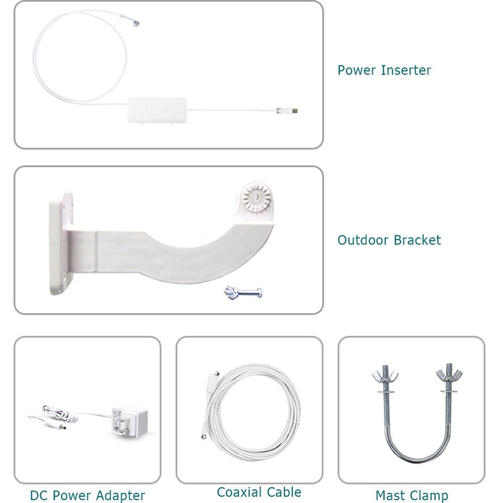 ANTOP Antennas AT-414B UFO Outdoor Attic RV Amplified HDTV Antenna