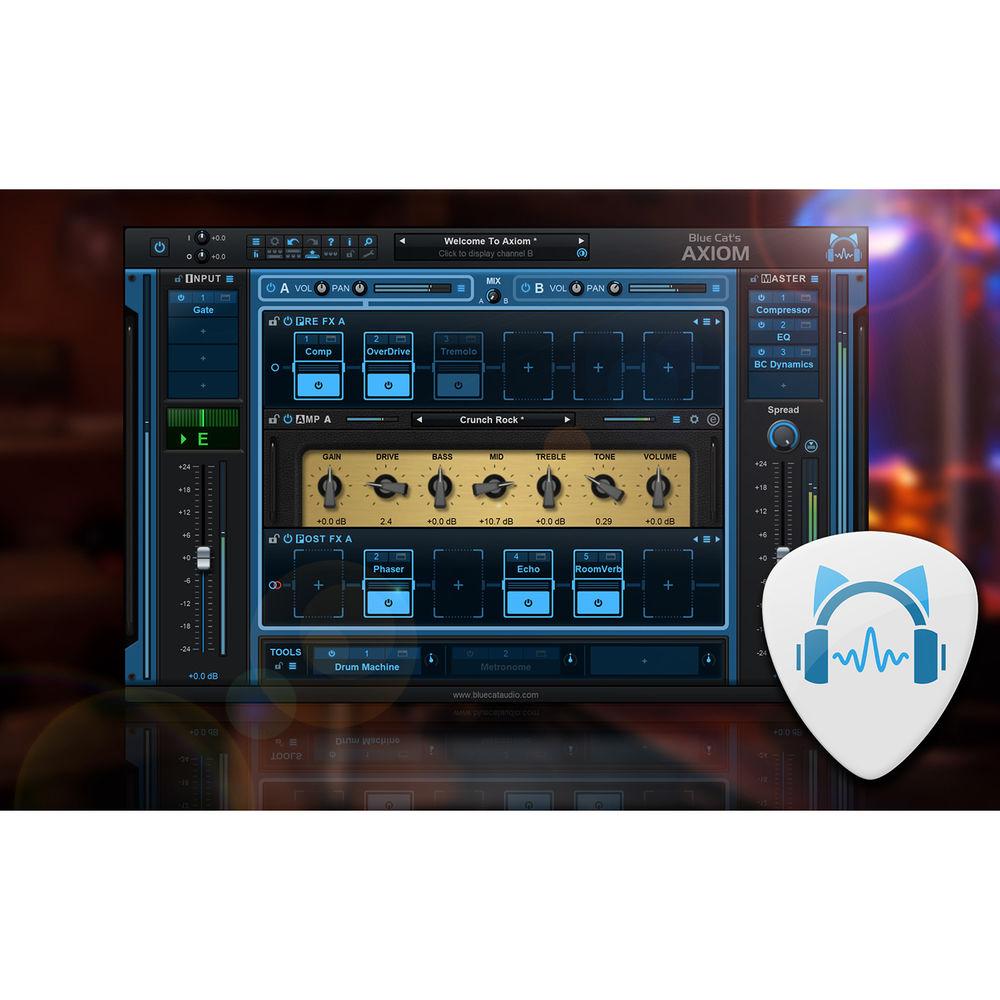 Blue Cat Audio Axe Pack - Software Toolkit for Guitar & Bass Processing, Blue, Cat, Audio, Axe, Pack, Software, Toolkit, Guitar, &, Bass, Processing