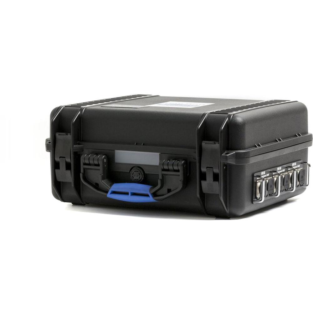 BLUESHAPE Gold Mount 4-Battery Power Station with Impact-Resistant Case