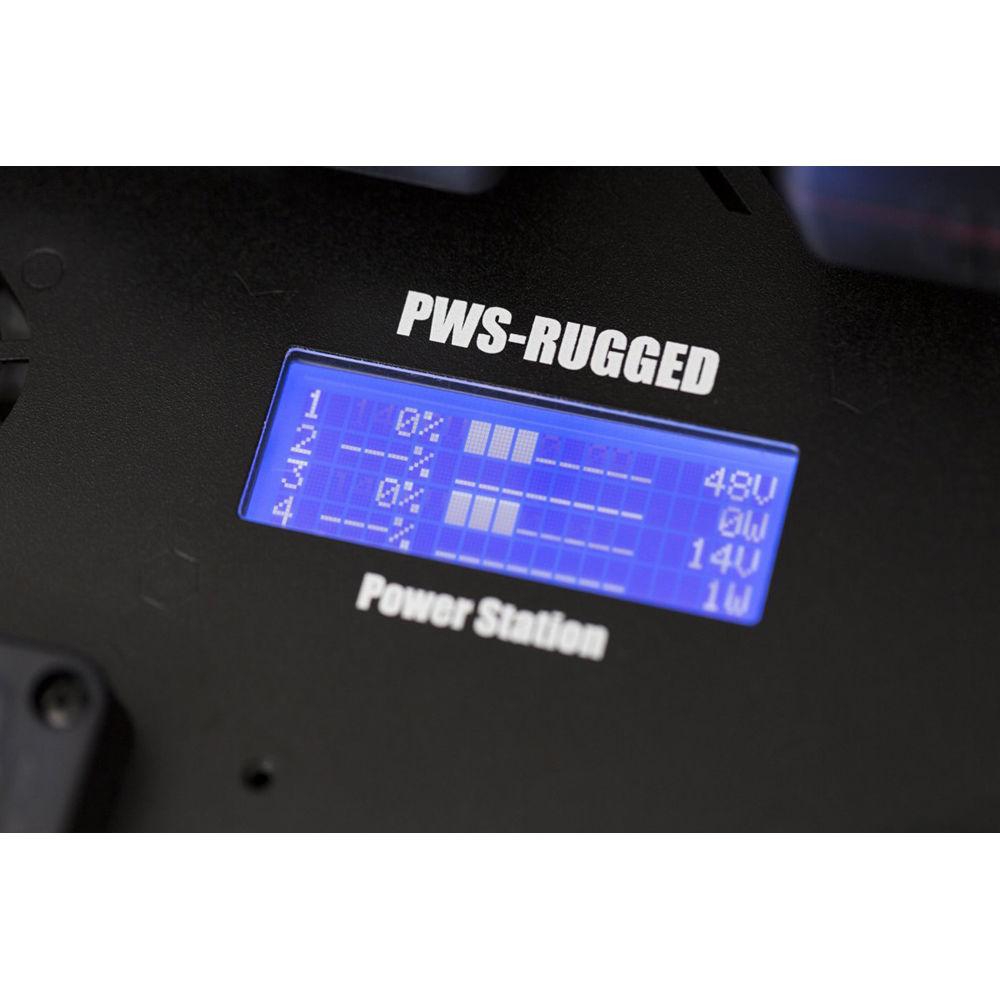 BLUESHAPE Gold Mount 4-Battery Power Station with Impact-Resistant Case