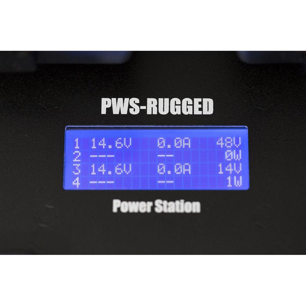 BLUESHAPE Gold Mount 4-Battery Power Station with Impact-Resistant Case