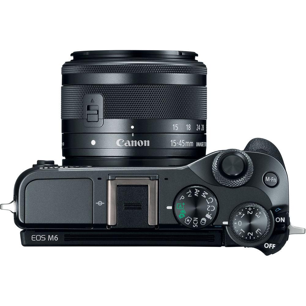 Canon EOS M6 Mirrorless Digital Camera with 15-45mm Lens