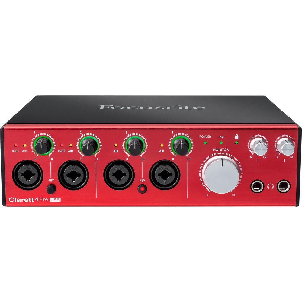 Focusrite Clarett 4Pre USB 18x6 USB Audio Interface