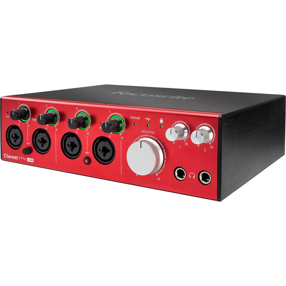Focusrite Clarett 4Pre USB 18x6 USB Audio Interface