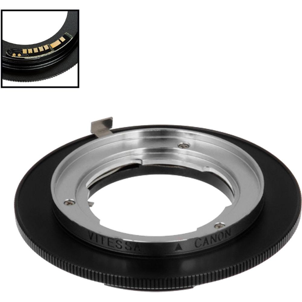 FotodioX Pro Lens Mount Adapter with Generation v10 Focus Confirmation Chip for Vitessa T-Mount Lens to Canon EF or EF-S Mount Camera