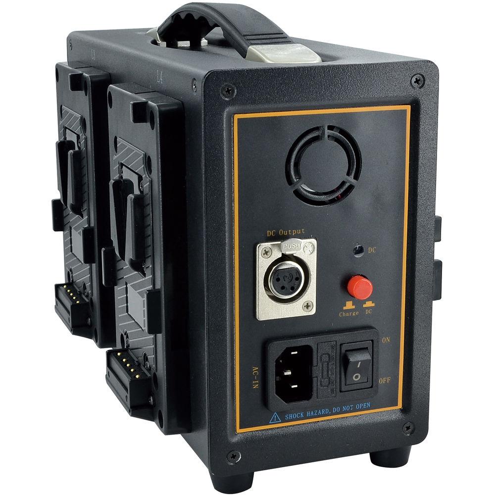 Fxlion 4-Channel V-Mount Battery Charger with DC Output for HD Video Camera