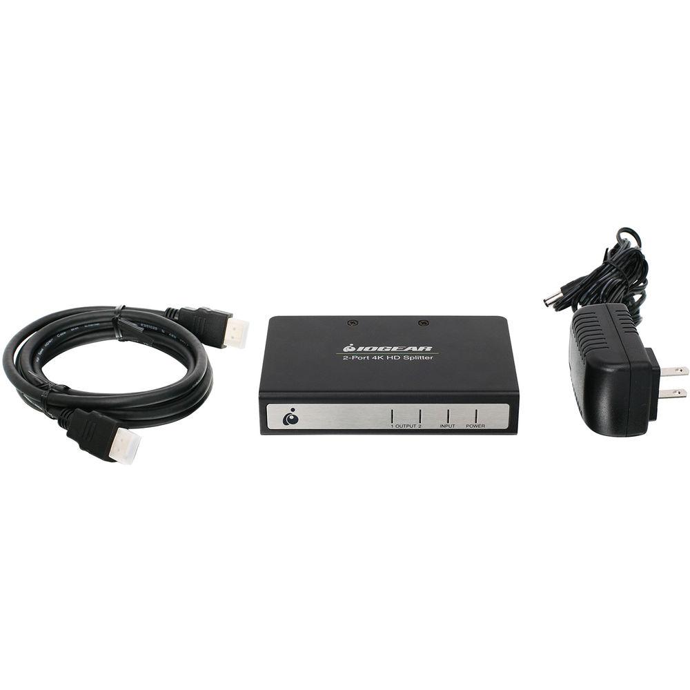 IOGEAR 2-Port DCI 4K HDMI Splitter with Signal Booster