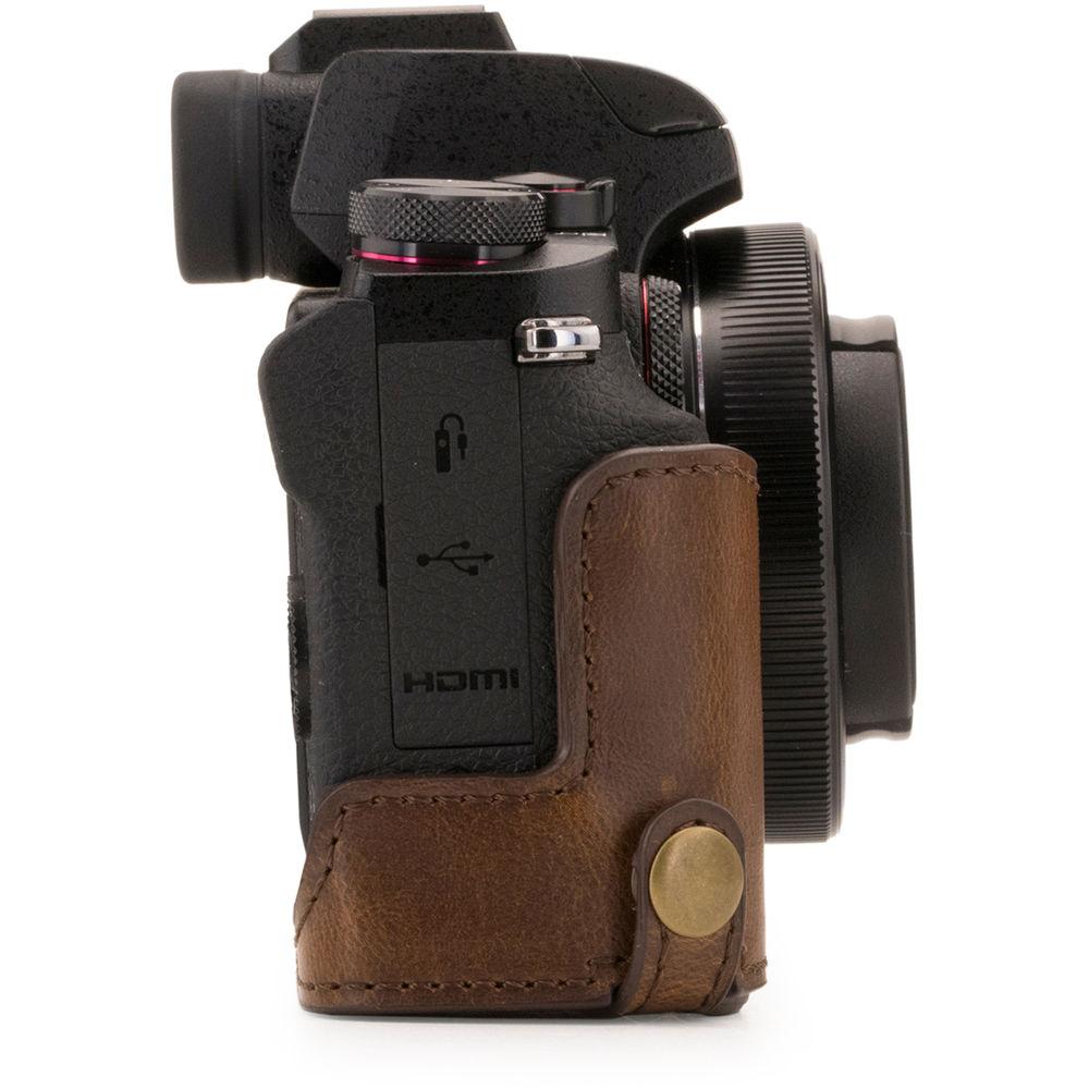 MegaGear Ever Ready Leather Camera Half Case and Strap for Canon PowerShot G1X Mark III