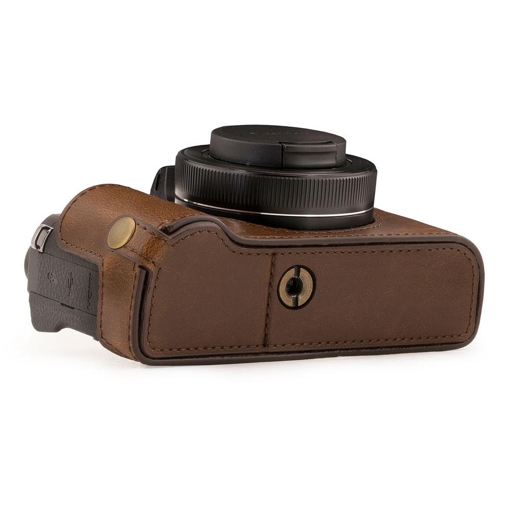 MegaGear Ever Ready Leather Camera Half Case and Strap for Canon PowerShot G1X Mark III