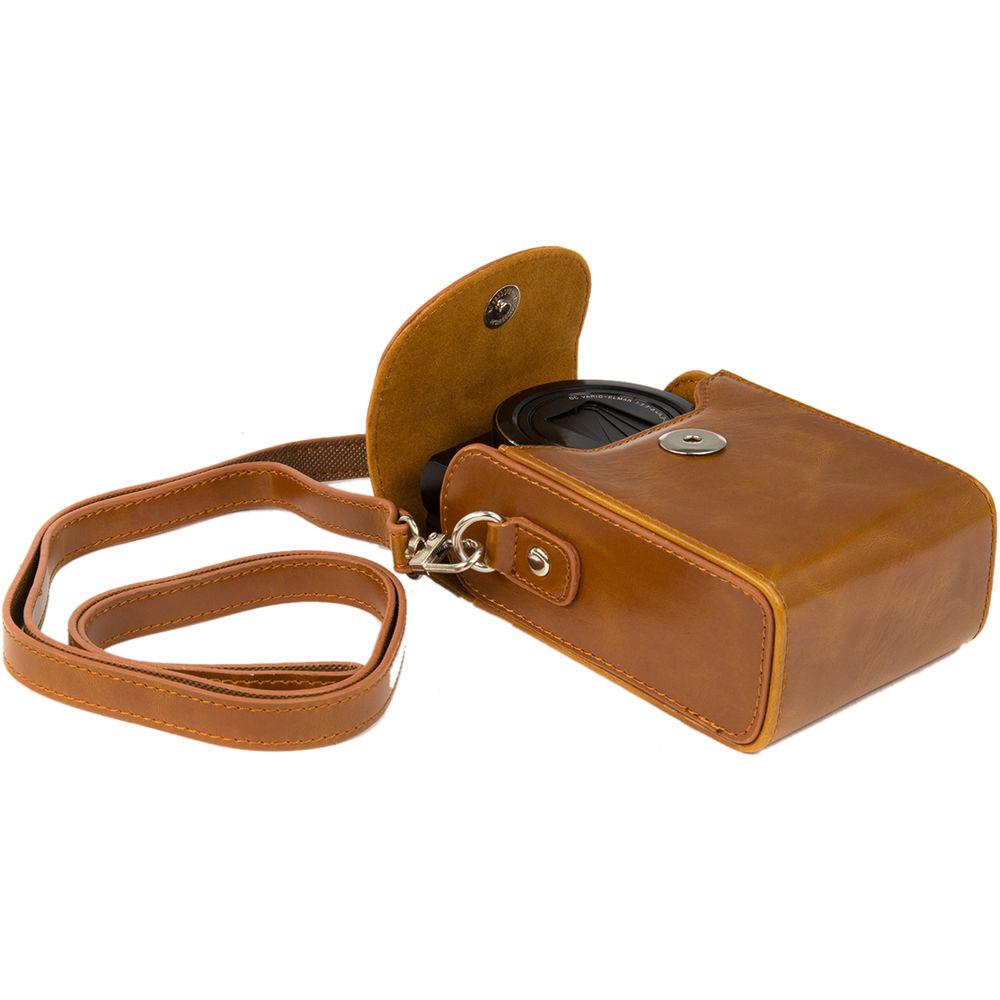 MegaGear Leather Camera Case with Strap for Samsung WB350F