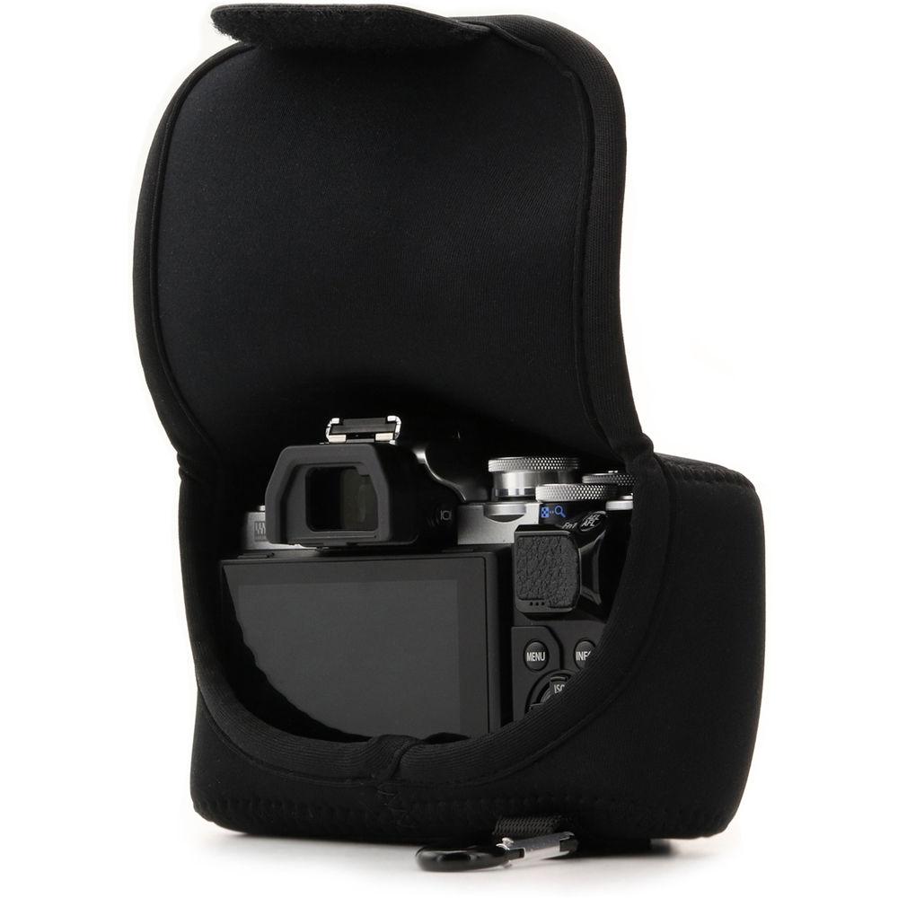 MegaGear Ultra-Light Neoprene Camera Case with Carabiner for Olympus OM-D E-M10 Mark III with 14-42mm