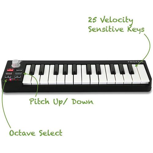 Pyle Pro PMIDIKB10 Compact MIDI Keyboard