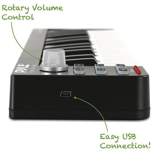 Pyle Pro PMIDIKB10 Compact MIDI Keyboard