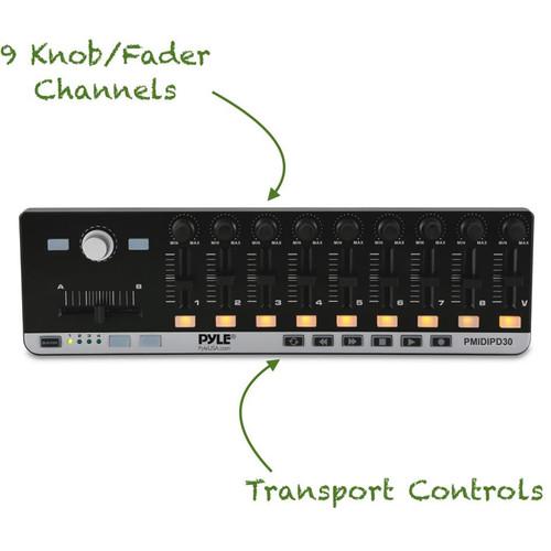 Pyle Pro PMIDIPD30 MIDI Controller for Music Production
