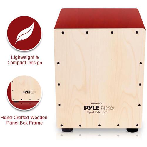 Pyle Pro Snare-Style Cajon Wooden Percussion Box