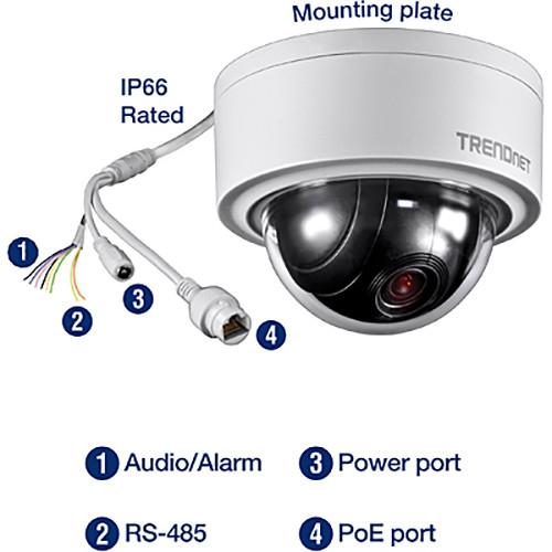 TRENDnet TV-IP420P 3MP Outdoor Motorized PTZ Network Dome Camera