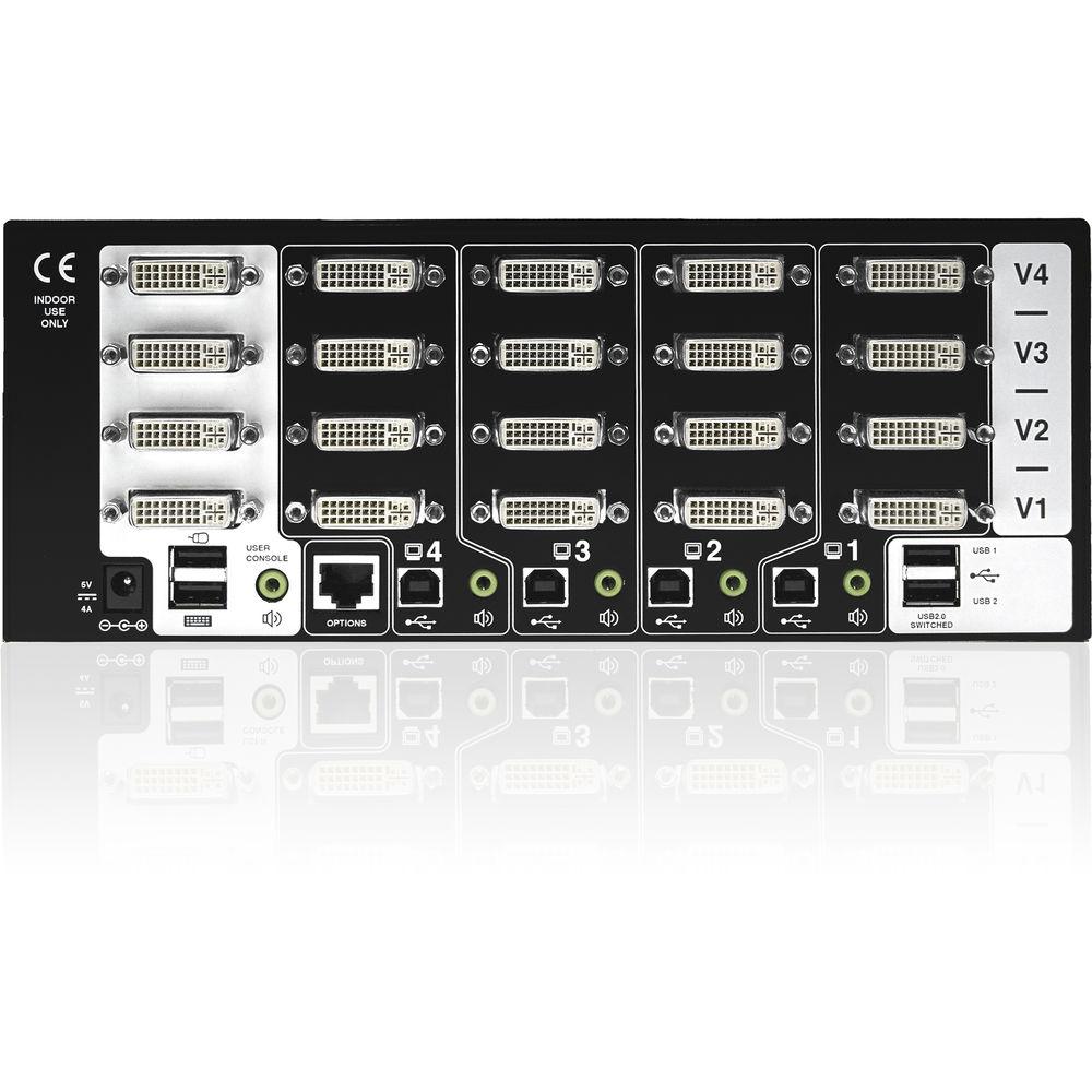Adder ADDERView 4 PRO Dual-Link DVI-I Video & Peripheral Switch